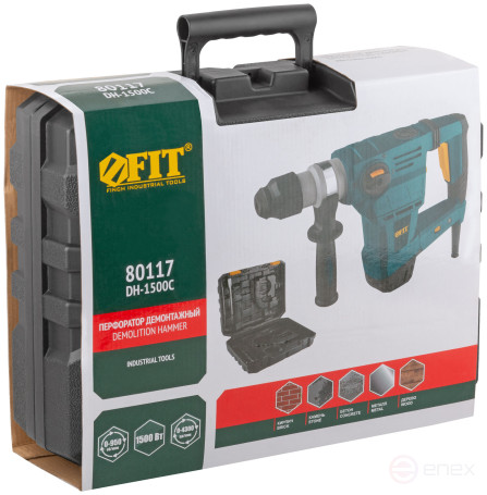 Disassembly drill 1500 W; 0-950 rpm; 0-4300 rpm; 5 J; 3 dir.; SDS-PLUS; BS brushes; 5.2 kg; case