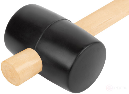Rubber mallet, wooden handle 70 mm ( 750 gr )