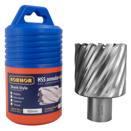 Core drill bit HSS Weldon 19 mm, 48x55 mm Kornor