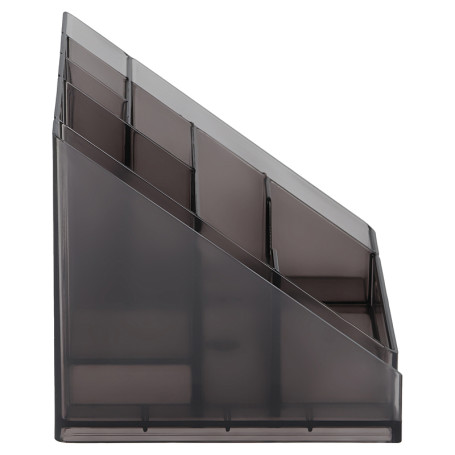 Настольная подставка СТАММ "Каскад", пластиковая, тонированная черная