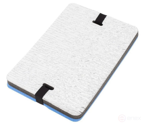 Tourist seat, 3-layer blue, with foil, moisture-proof, multi-layer, foam/karemat, camping seat, hiking/hiking trunk 350x240x15 mm