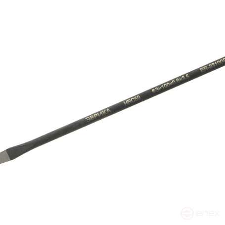 Отвертка шлицевая SL3.5х100мм Ø3мм магнитная, стержень S2, с держателем HRC≥59 ER-23100SL ЭВРИКА /1/12/144 NEW