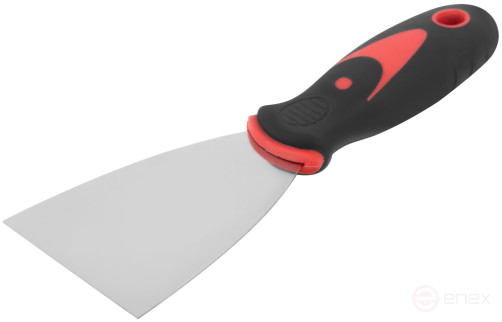 Spatula, stainless steelsteel, rubberized handle 2.5" (63 mm)