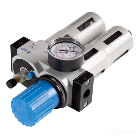 Filter dehumidifier with gearbox and lubricator 3/8", with pressure gauge MASTAK 690-31