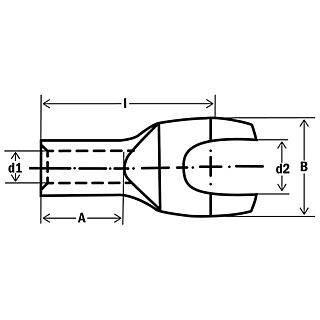 Наконечник кабельный с вилкой, из чистого никеля 0,5-1 M4