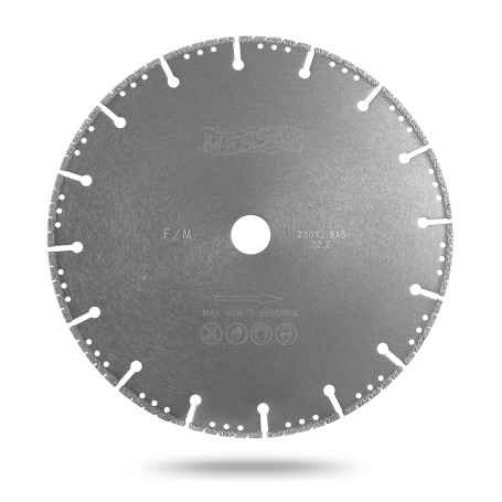 Diamond disc for metal cutting Messer F/M. The diameter is 302 mm.