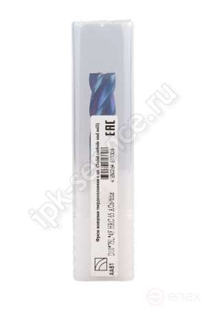 End milling cutter c/x tv.sp. f12 L=75 Z4 nACo-blue for hardening st. 65HRC