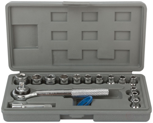 Socket set 17 pcs 1/4"