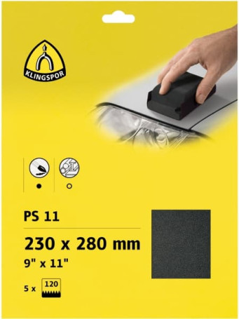 Paper-based sandpaper, waterproof PS 11 A, 230 x 280 (25 pcs), 241791