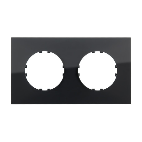 Рамка 2-постовая квадрат (черный) Vintage QUADRO