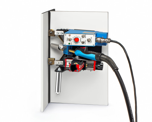 Burner movement mechanism for welding vertical and horizontal corner seams in confined spaces KC-5