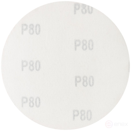 Круги шлифовальные сплошные (липучка), алюминий-оксидные, 125 мм, 5 шт. Р 80