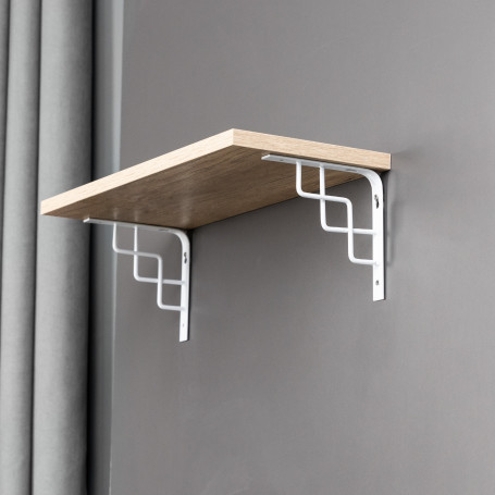 Shelf holder meth. QUADRO 200*200*20*3 , white AKS