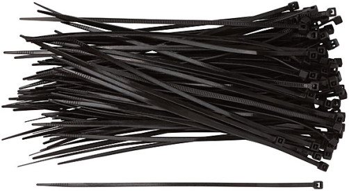 Хомуты нейлоновые для проводов, черные 100 шт., 2,5х150 мм