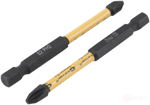 Набор торсионных бит, 2шт., CUTOP Profi Plus, PH2, 75 мм