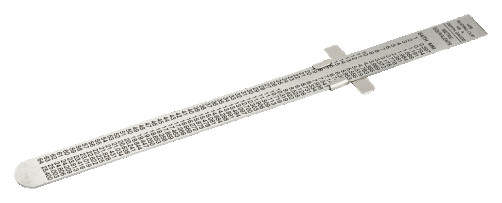 Stainless steel ruler, 160mm, metric and inch scale