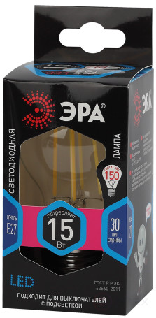 LED lamp ERA F-LED A60-15W-840-E27 15W bulb bulb bulb neutral white light E27