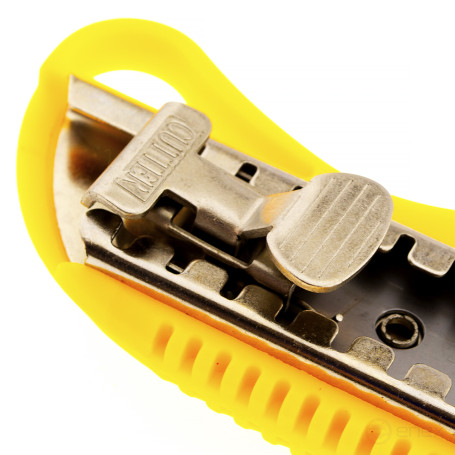 Нож канцелярский 25мм, стальной ползун - фиксатор, Чеглок (24/192)