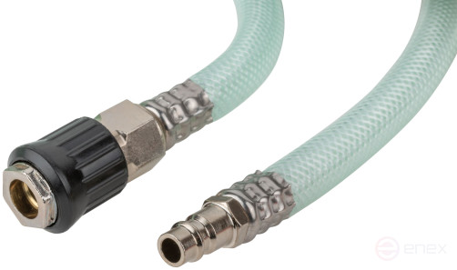 PVC reinforced extension hose with quick-release connectors, diameter 10x15 mm, 10 m