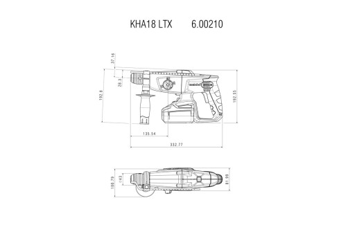 Аккумуляторный перфоратор KHA 18 LTX, 600210890