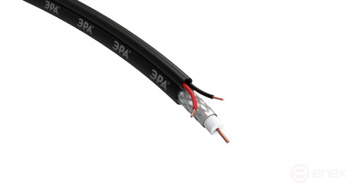 KK-0.5-PE Cable for Analog Video Surveillance ERA KKSP-2x0.5 mm bay 200 meters, Black