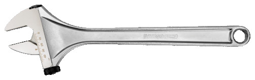 Разводной ключ с боковой гайкой и хромированной отделкой для тяжелых условий эксплуатации, длина 750/захват 77 мм