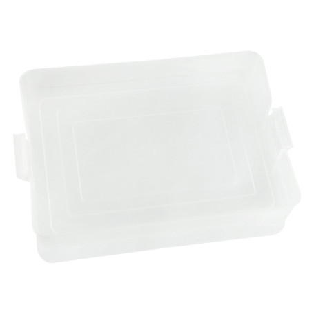 Контейнер для документов СТАММ А4, 260*350*65мм, пластик., с защелками, прозрачный