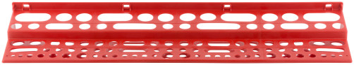 Tool shelf plastic red, 96 holes, 610x150 mm