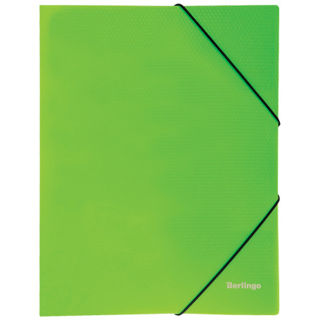 Folder on an elastic band Berlingo "Neon" A4, 500 microns, neon green