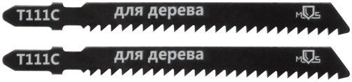 Blades for electric jigsaw, T111C, wood, HCS, 100 mm, 2 pcs.