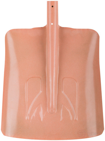 Snow shovel, steel sidewalk shovel without handle 340x385 mm