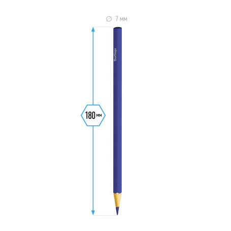 Colored plastic pencils Berlingo "Ships", 24 colors+2 h/g HB, sharpened, cardboard, European weight