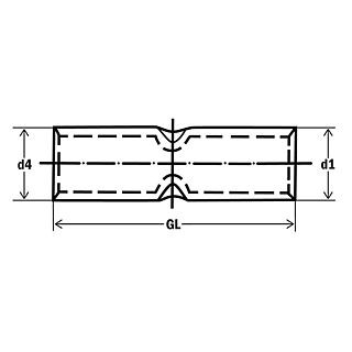 Соединитель стыковой, лужёный, 185 мм²