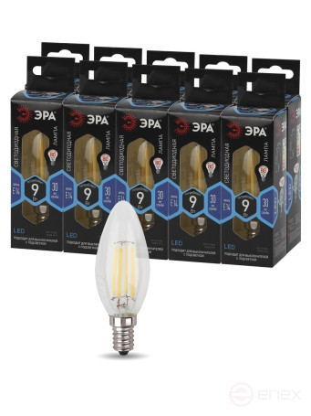 LED ERA Lamp F-LED B35-9w-840-E14 9W Filament Candle Neutral White Light E14