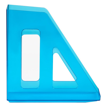 Лоток для бумаг вертикальный СТАММ "Актив", синий indigo