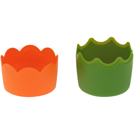 Stand-glass STAMM, plastic, round, two-tone green-orange