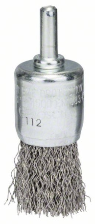 Brush brush with wavy stainless steel wire, 25x0.3 mm 25 mm, 0.3 mm