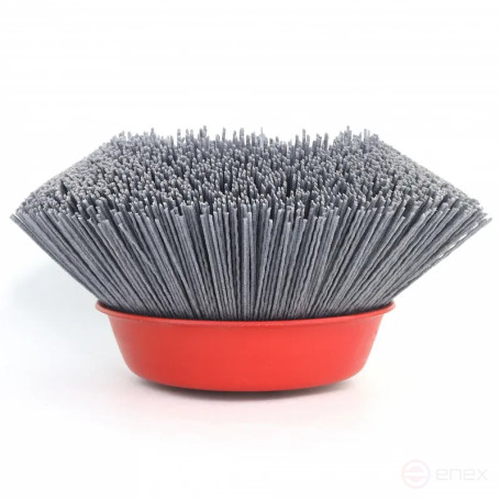 Щетка чашечная Д150*M14, ворс полимер-абразив P120 по дереву для УПМ УШМ (болгарка) (1-234)