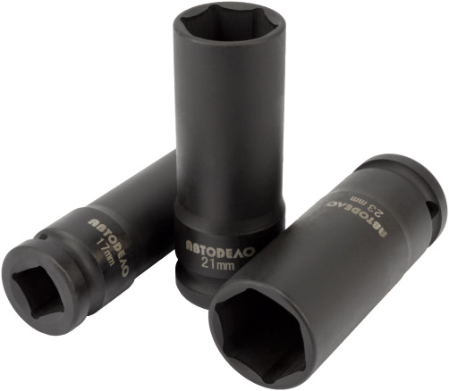 Головка ударная колёсная *21 тонкостенная (DR1/2";L-78mm) АвтоDело (39225)