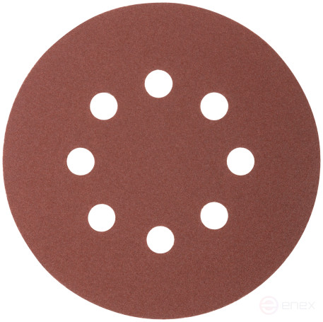 Круги абразивные шлифовальные перфорированные на ворсовой основе под "липучку" (Р120, 125 мм, 5шт.), CUTOP Profi