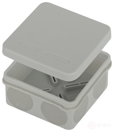 Soldering box ERA KOR-80-80-40- 9g-2MP Two-component HF UV resistant 80x80x40mm grey Direct mounting IP67