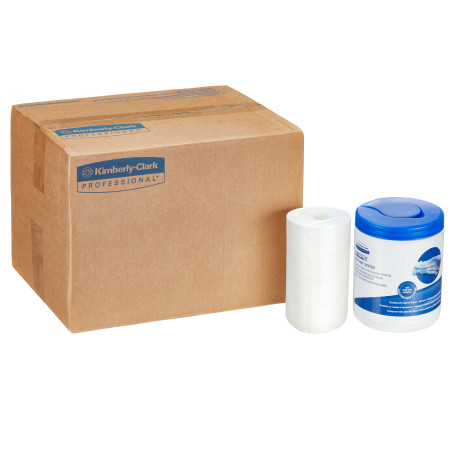 Kimtech® Wettask™ DS Протирочный материал - Маленький рулон / Белый (12 Сменных картриджей x 55 листов)