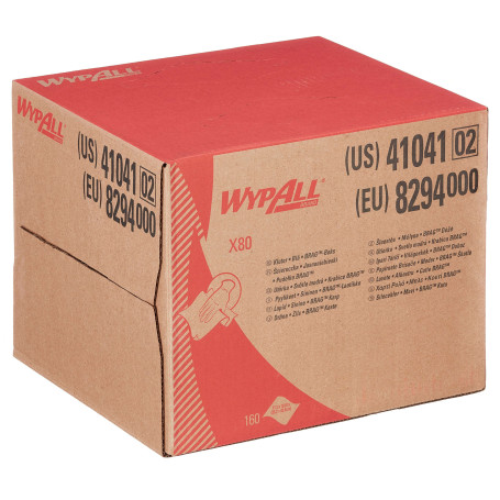 WypAll® X80 Cleaning Material - BRAG™ Box / Light Blue/ Blue Packaging (1 Box x 160 sheets)