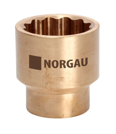 Головка 12-гранная торцевая NORGAU Industrial искробезопасная 1", 80 мм, ND21-80NSВ