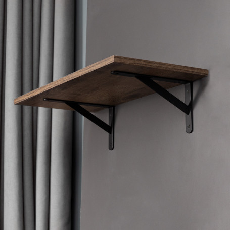 Полкодержатель мет. LINE 150*125*30*4, черный AKS