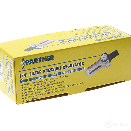 Фильтр-регулятор ER-AFR804:с индикатором давления 1/2" (0-10bar) ЭВРИКА