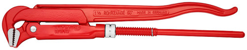 Pipe wrench 1 1/2" Swedish type, straight. sponges 90°, Ø60 mm (2 3/8"), L-420 mm, Cr-V