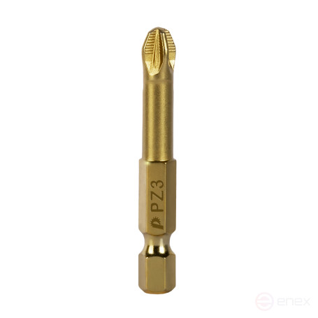 Бита отверточная ПРАКТИКА "Эксперт" PZ-3 х 50мм Tin (1 шт), блистер (037-114)