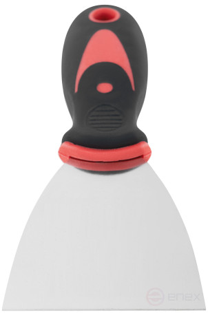 Spatula, stainless steelsteel, rubberized handle 2.5" (63 mm)