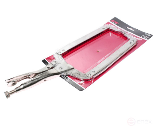 Зажим 18" С-образный с фиксатором для сварочных работ, пайки элементов и узлов JTC